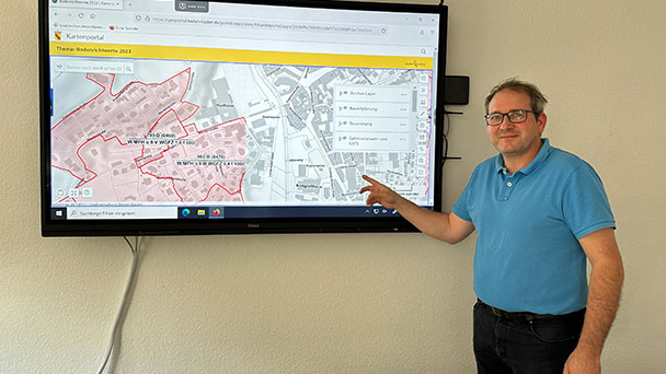 Geoinformationen für Stadtkreis Baden-Baden öffentlich zugänglich – Fachbereichsleiter Stefan Hetzel präsentiert neues Portal 